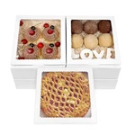 24PCS 9X9X2.5 Inch Pie Boxes White Bakery Cake With Window For Pi.... Fixed Price $38.40.