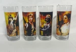 Star Wars 4 Drinking Glasses Set Multicolor Collector Vandor 2012 10 Oz. Fixed Price $23.75.