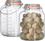 2 Pack 1 Gallon Glass With Airtight Lids,super Wide Mouth Large Mason Jars. Fixed Price $43.42.