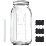 64 Oz Wide Mouth Mason Jar With Lid, Clear Heavy Duty Glass Airtight Storage .... Fixed Price $19.86.