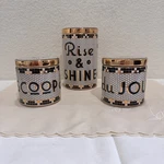 Anthropologie French Bistro Tile Canister Set Rise & Shine Du Jour Scoop 3PC. Fixed Price $169.99.