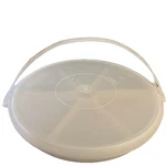 Vintage Tupperware 12 Divided Tray With Lid Handle Server 224-9. Fixed Price $19.00.