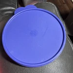 Tupperware Round Replacement Lid 6.25 Blue 2517A (x) Butterfly Tab. Fixed Price $6.00.