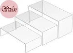 Clear Riser Shelf 3PCS, Desktop Rectangular Acrylic Display Shelves Organizer,. Fixed Price $30.13.