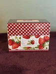 New Wrapped Better Homes Red Lattice Strawberry Recipe Box 20 Cards Shower. Fixed Price $10.28.