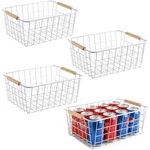 Aeggplant Kitchen Wire Baskets Farmhouse Decor Metal Food Storage Organizer,h.... Fixed Price $48.41.