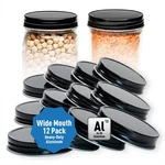 Allspice Rust-proof Wide Aluminum Metal Mason Jar Mouth, Black. Fixed Price $33.62.