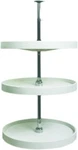 Knape & Vogt PFN20S3T 20" Lazy Susan Polymer Full Round - Triple Shelf White. Fixed Price $111.99.