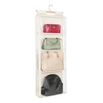 Syeeiex Over The Door Purse Organizer With Zippers, 4 Mesh Shelves,clear Slub.... Fixed Price $34.54.