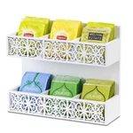 Qilichz Tea Organizer Tier Wood Bags Holder Wall 25*25*10, White. Fixed Price $28.41.