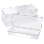 Dimeho 6 Inch Plastic Storage Boxes, 3 Pcs Rectangular Small, Transparent. Fixed Price $13.06.