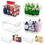 Clear Plastic Storage BINS-8 Pcs Pantry Organizers And Containers Wit.... Fixed Price $58.52.