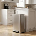 Step Pedal Trash Can Stainless Steel Kitchen Bin With Lid Odor Proof For Home. Fixed Price $77.89.