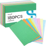Koogel Index Cards 4X6 Inch, 180 Count, Colored Large Flash For Studying,. Fixed Price $14.95.
