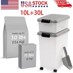 3PCS Airtight Pet Food Storage Container W/ Measuring Scoop Animal Cat Dog Bird. Fixed Price $28.98.