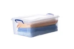 Superio Clear Plastic Stackable Storage Bin With Lid Home Organizer 22 Qt.. Fixed Price $32.99.