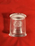 Jelly Belly Glass Candy Jar Apothecary Style Etched Logo Lid 5.5 Tall. Fixed Price $9.00.