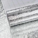 Bayya Silver Kitchen Backsplash Wallpaper 16" X 118", Orange Peel. Fixed Price $20.99.