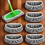 4 Reusable Mop Pads That Can Firmly With High Water Absorption Cleaning. Fixed Price $12.99.