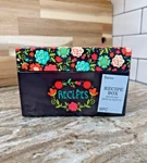 Darice Brown Floral Happy Day Recipe Box With 80 Cards Dividers Marker Chart. Fixed Price $12.95.