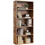 Bookshelf 3-6TIER Storage Adjustable Bookcase Open Wood Magazine Organizer. Fixed Price $62.00.