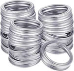24 Pieces Regular Mouth Mason Jar Canning Bands - Reusable Replacement Silver. Fixed Price $17.58.