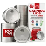 Wide Mouth Canning Lids Metal 3.4 With Silicone Seals Pack Of 100 Forjars. Fixed Price $59.99.