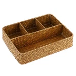 Elldoo Brown Seagrass Tea Bag Organizer Tray, 10.2"L X 7.9"W 2.5"H. Fixed Price $22.09.