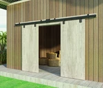 Black Box Track Double Sliding Barn Door Hardware,heavy Duty Wall Mount Kit. Fixed Price $228.00.