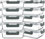 Komuee 10 Packs 30 Oz Meal Prep Containers,glass Food Storage W. Fixed Price $55.82.