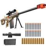 Kyliandi Soft Bullet Toy Gun Sniper Rifle With Scope Realistic Large, Brown. Fixed Price $58.40.