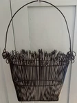 #40408 Southern Living Twirly Twigs Wire Wall Basket Bucket 12 X10. Fixed Price $24.00.