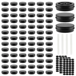 Obkjj 78 Pcs 2 Oz Aluminum Tin Cans Round With Screw Lids, Refillable Co.... Fixed Price $57.83.