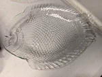 Set Of Four Lovely Textured Pasabahce Fish Shaped Glass Plates GA-A-24. Fixed Price $27.99.