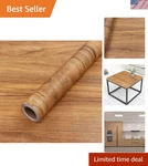 Modern Brown Wood Grain Self-adhesive Wallpaper For Easy Decor 15.7'' X 118''. Fixed Price $12.59.