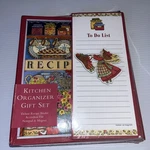New Seasons Kitchen Organizer Set Recipe Binder Accordion File Note Pad Magnet. Fixed Price $29.99.