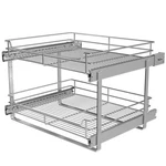Jowboow 2-TIER Cabinet Pull Out Shelves (20" X 22" D), Slide Fo.... Fixed Price $194.32.