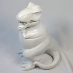 Target Threshold White T-rex 12" Dinosaur Cookie Jar 2016 Stoneware Decor. Fixed Price $29.71.