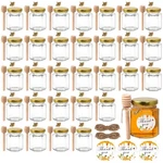 Bigivaca Mini Honey Jars Pack Hexagon Glass With OZ-30. Fixed Price $37.35.