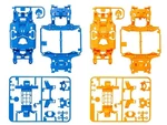 Mini 4WD Ms Color Chassis Set Light Blue Orange 95386. Fixed Price $33.92.
