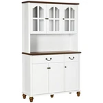 Homcom Kitchen Buffet With Hutch 6 Door 2 Drawer Adjustable Shelves White. Fixed Price $305.99.