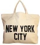 Nyc Zippered Tote Bag 100% Cotton Canvas New York City Beach Shopping Gym By.... Fixed Price $12.98.