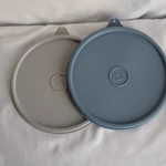 Tupperware Replacement Tab Lids/seal #227-41 Blue And Gray, Set Of. Fixed Price $7.00.