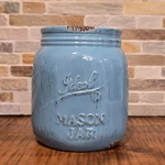 Ceramic Ideal Mason Jar Utensil Holder Crock Canister Kitchen Storage Aqua Blue. Fixed Price $29.99.