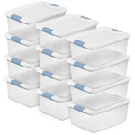Sterilite 15 Quart Latching Storage Box, Stackable Bin With Lid, 12 Pack. Fixed Price $62.99.