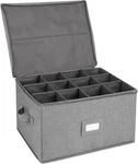 Popoly Stemware Storage Cases, Wine Glass Box Containers With Dividers,. Fixed Price $27.49.