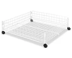Whitmor Rolling White Wire Underbed Cart -. Fixed Price $50.27.