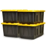 Homz Durabilt Heavy Duty 27 Gallon Plastic Organizer Storage Bin Tote (2 Pack). Fixed Price $165.07.