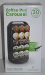Mind Reader Black Coffee Carousel Holds 30 K-cup Single Serve Pods. Fixed Price $39.95.