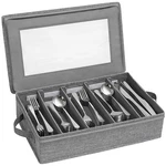 Lifewit Silverware Storage Box, Flatware Organizer With Zipper Lid, 5 Compart.... Fixed Price $28.92.